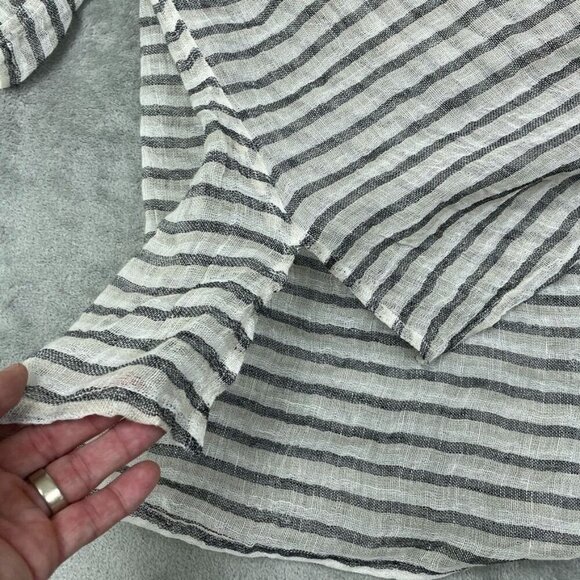 Paper Lace Womens Striped Linen Top OS 6706 - Picture 8 of 10
